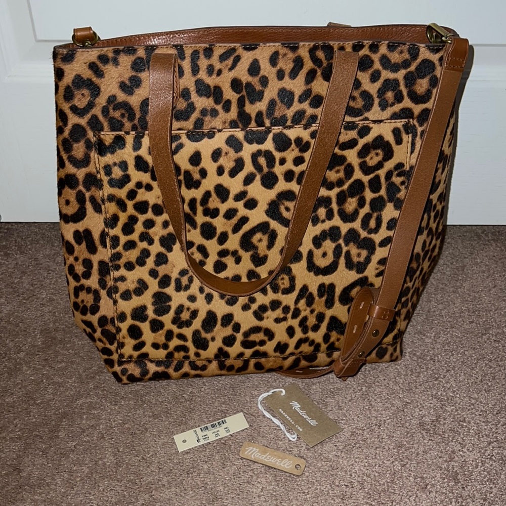 Madewell Medium Transport Tote: Printed Calf Hair Edition